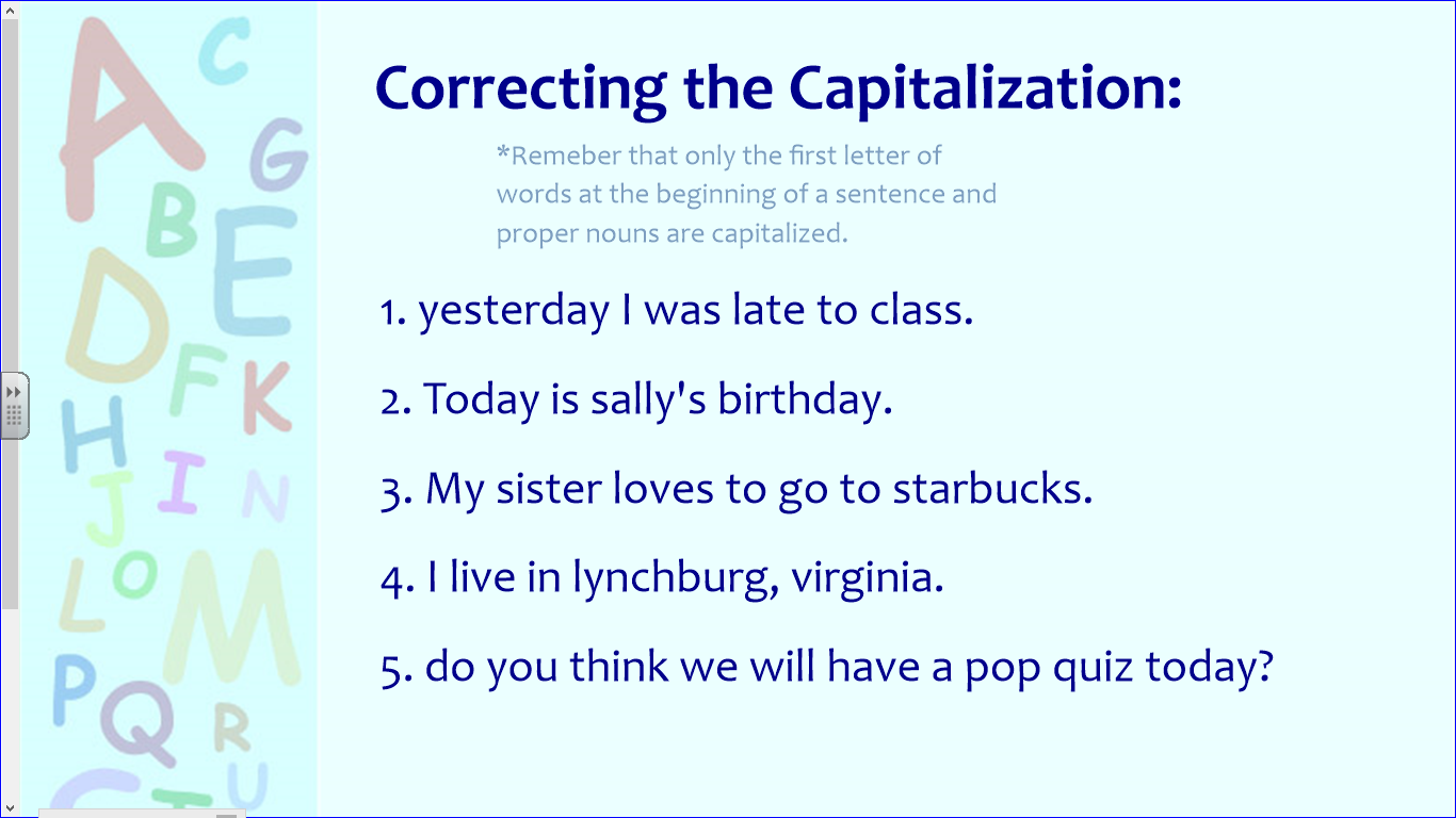 Essay on capitalization